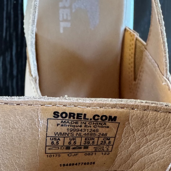 Sorel Women's Joanie III Slingback Sandals Honest Beige, White - Picture 16 of 16